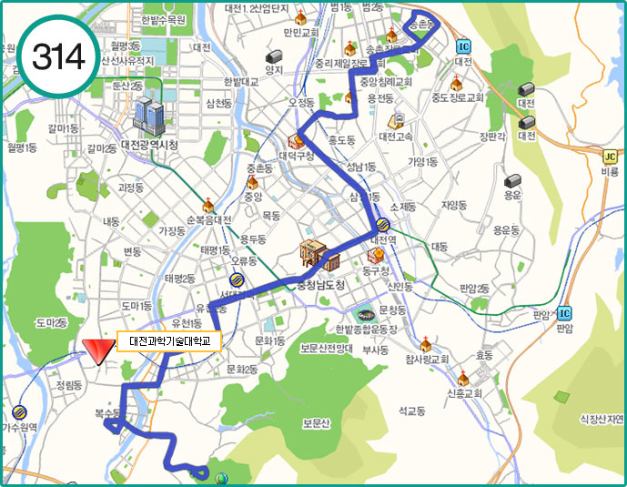 314번 노선 이미지